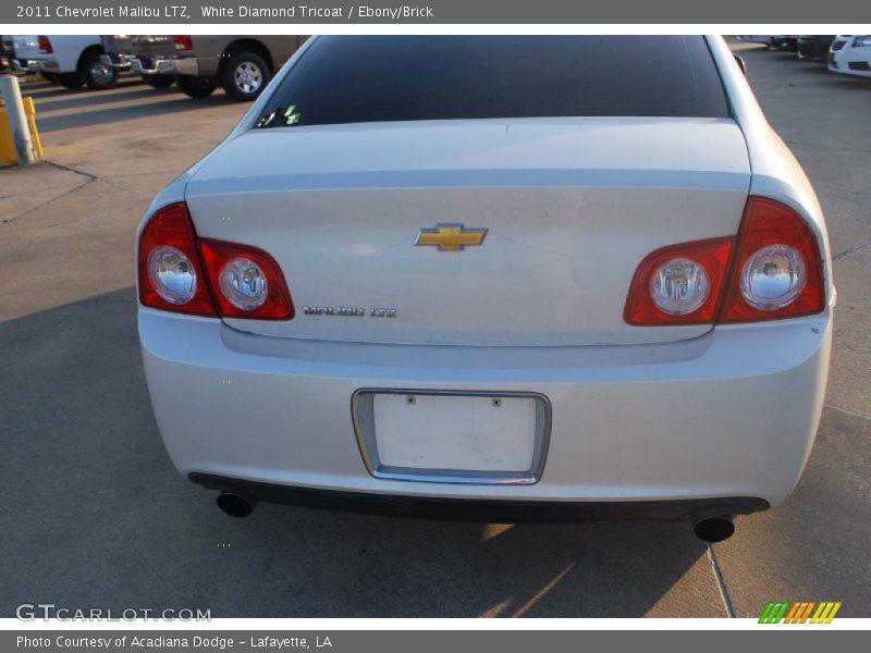 White Diamond Tricoat / Ebony/Brick 2011 Chevrolet Malibu LTZ