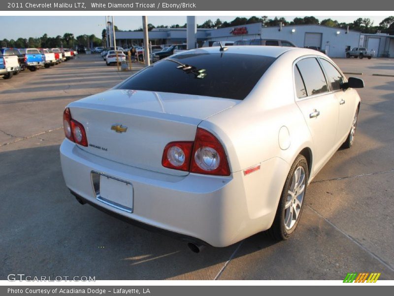 White Diamond Tricoat / Ebony/Brick 2011 Chevrolet Malibu LTZ
