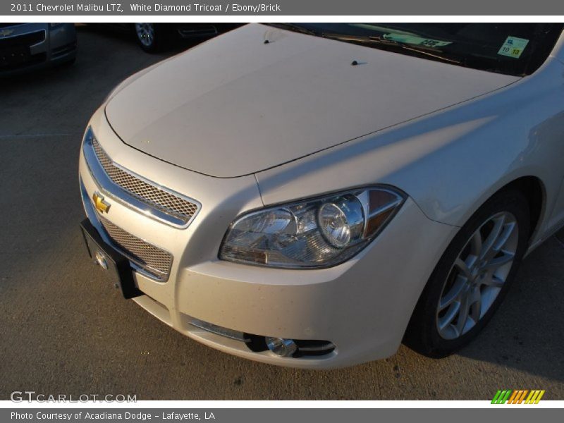 White Diamond Tricoat / Ebony/Brick 2011 Chevrolet Malibu LTZ