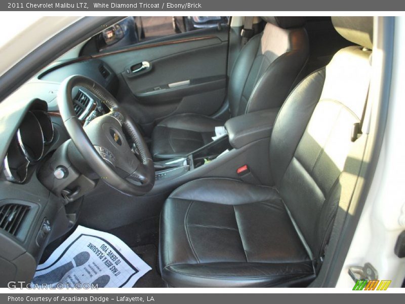 White Diamond Tricoat / Ebony/Brick 2011 Chevrolet Malibu LTZ