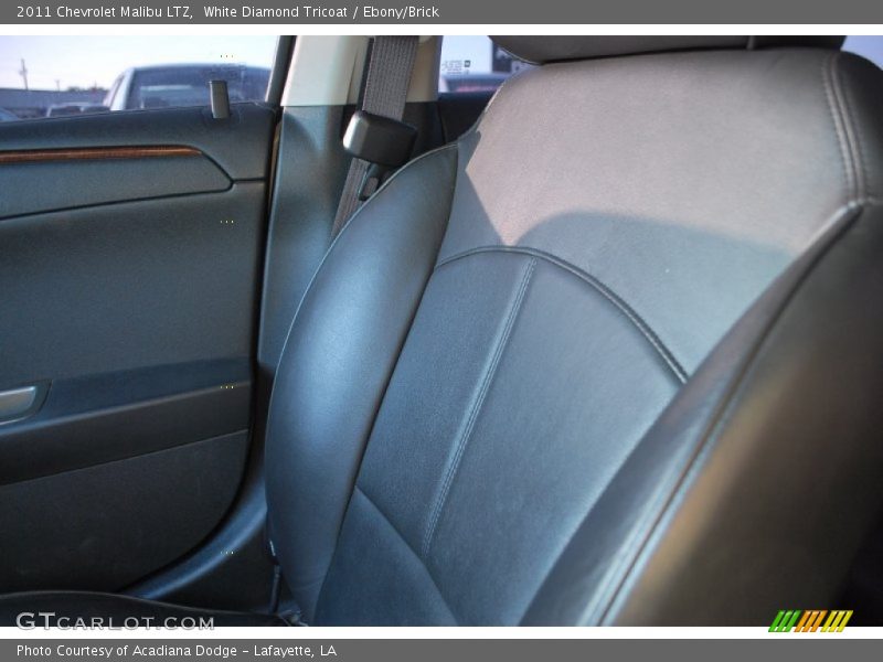 White Diamond Tricoat / Ebony/Brick 2011 Chevrolet Malibu LTZ