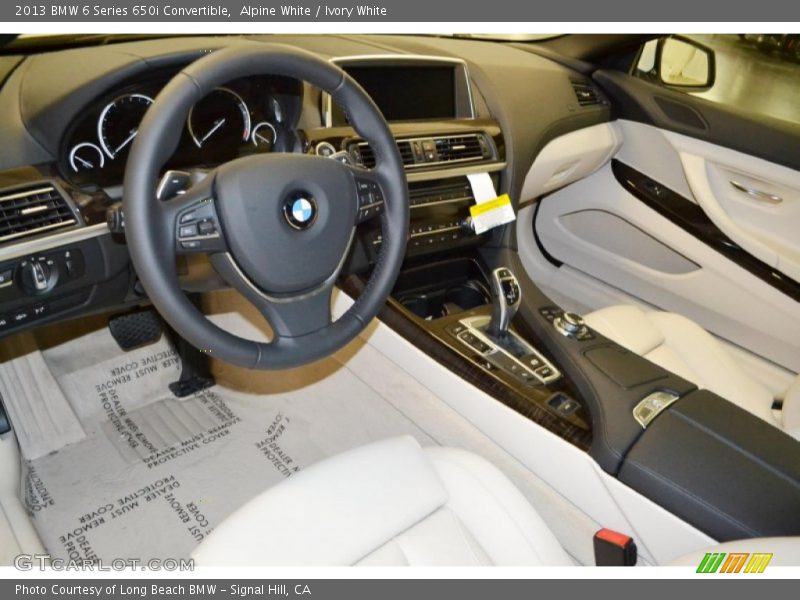 Alpine White / Ivory White 2013 BMW 6 Series 650i Convertible