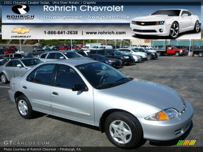 Ultra Silver Metallic / Graphite 2001 Chevrolet Cavalier Sedan