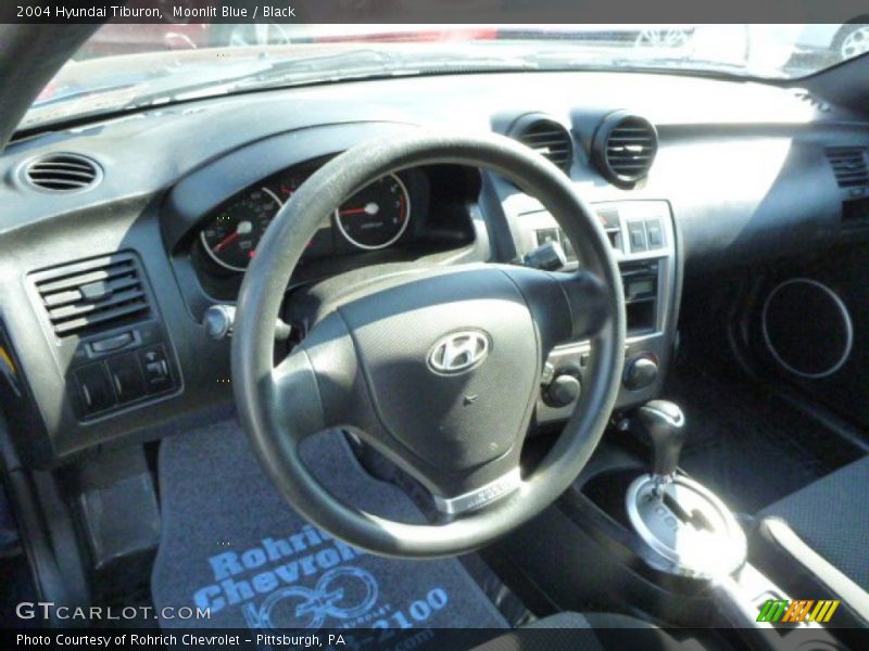 Moonlit Blue / Black 2004 Hyundai Tiburon