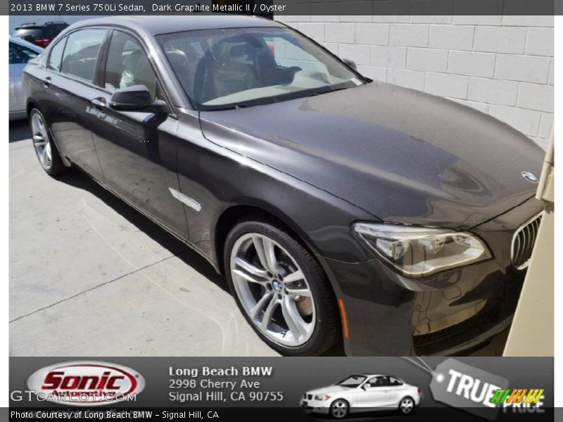 Dark Graphite Metallic II / Oyster 2013 BMW 7 Series 750Li Sedan