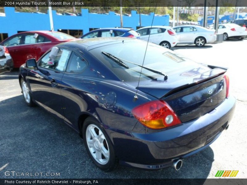 Moonlit Blue / Black 2004 Hyundai Tiburon