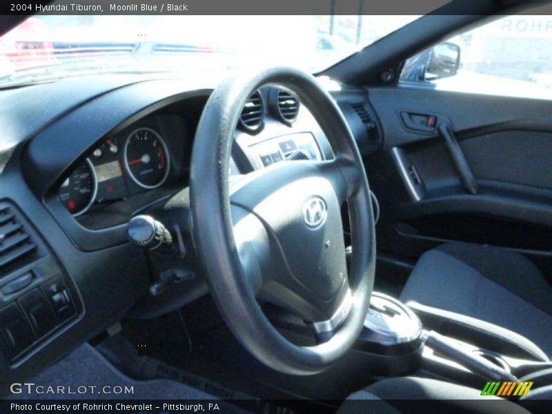 Moonlit Blue / Black 2004 Hyundai Tiburon