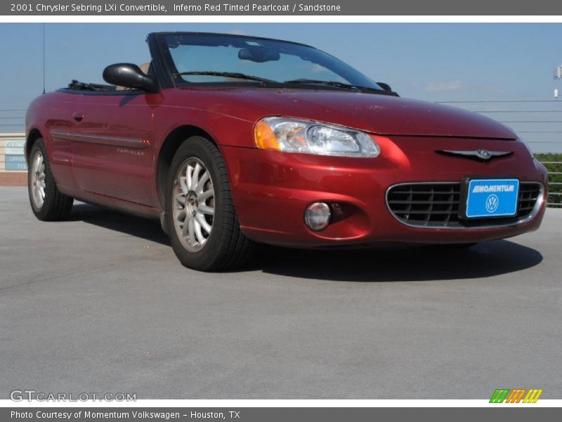 Inferno Red Tinted Pearlcoat / Sandstone 2001 Chrysler Sebring LXi Convertible