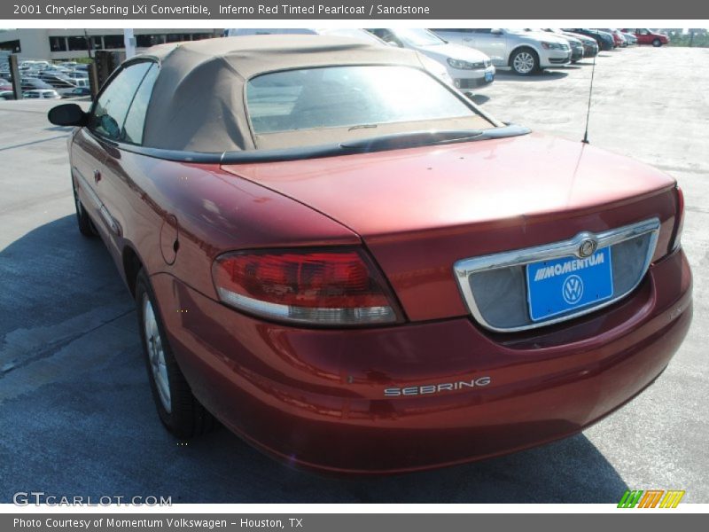 Inferno Red Tinted Pearlcoat / Sandstone 2001 Chrysler Sebring LXi Convertible