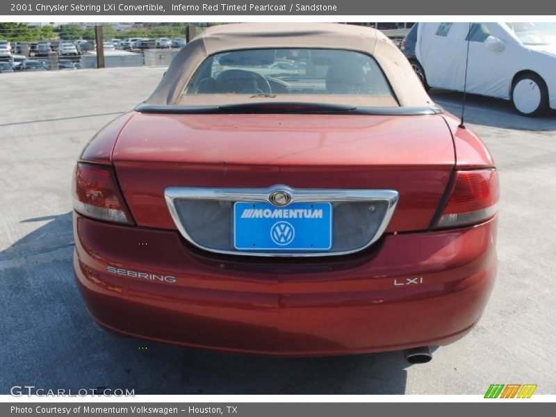 Inferno Red Tinted Pearlcoat / Sandstone 2001 Chrysler Sebring LXi Convertible