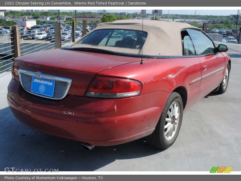 Inferno Red Tinted Pearlcoat / Sandstone 2001 Chrysler Sebring LXi Convertible