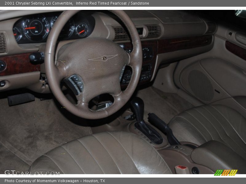 Inferno Red Tinted Pearlcoat / Sandstone 2001 Chrysler Sebring LXi Convertible