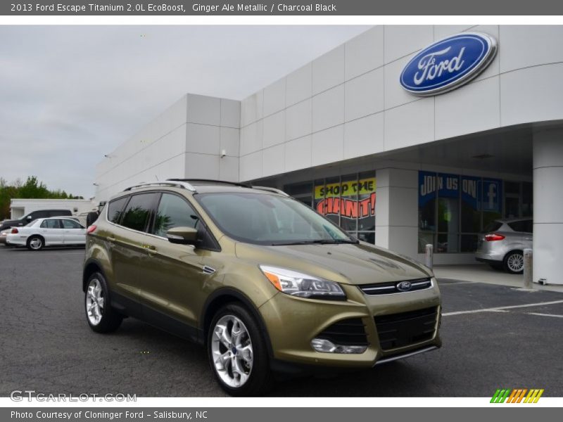 Ginger Ale Metallic / Charcoal Black 2013 Ford Escape Titanium 2.0L EcoBoost