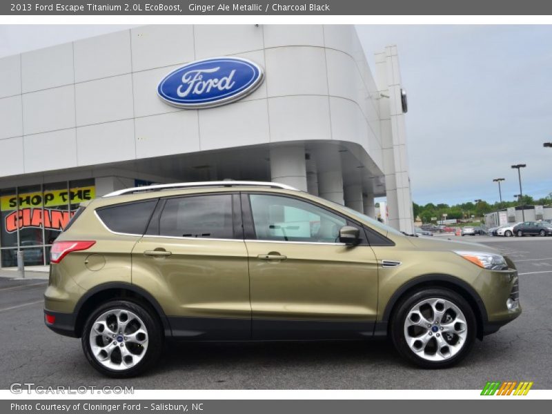 Ginger Ale Metallic / Charcoal Black 2013 Ford Escape Titanium 2.0L EcoBoost