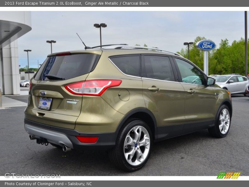 Ginger Ale Metallic / Charcoal Black 2013 Ford Escape Titanium 2.0L EcoBoost
