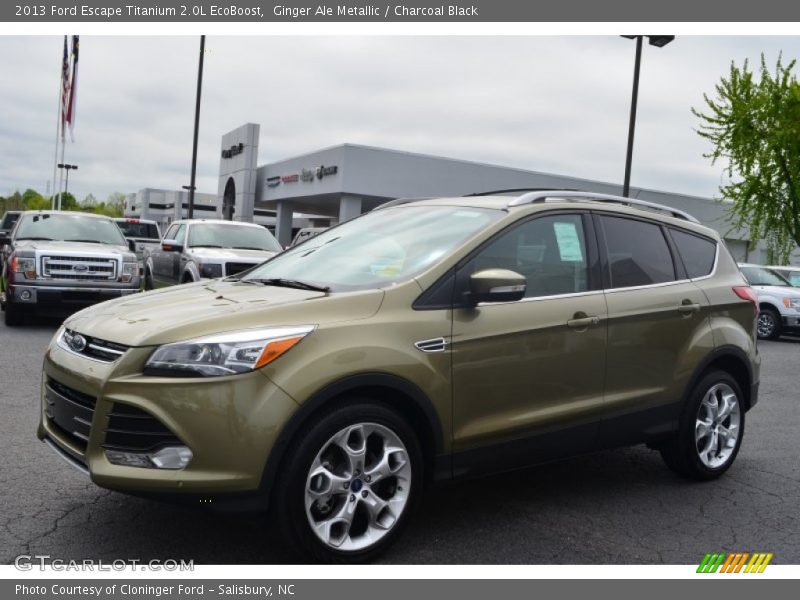 Ginger Ale Metallic / Charcoal Black 2013 Ford Escape Titanium 2.0L EcoBoost