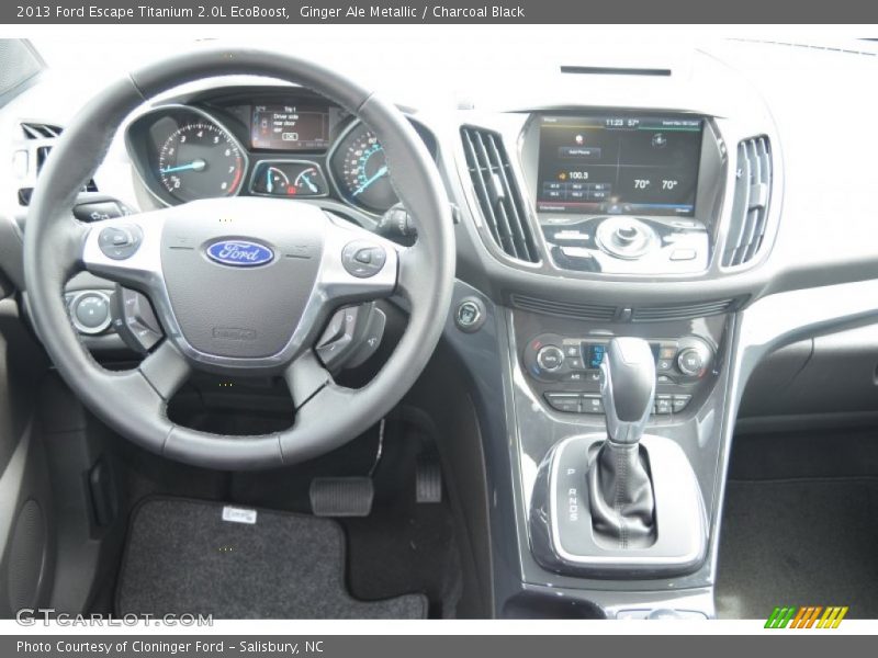 Ginger Ale Metallic / Charcoal Black 2013 Ford Escape Titanium 2.0L EcoBoost