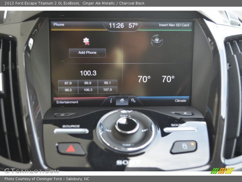 Ginger Ale Metallic / Charcoal Black 2013 Ford Escape Titanium 2.0L EcoBoost