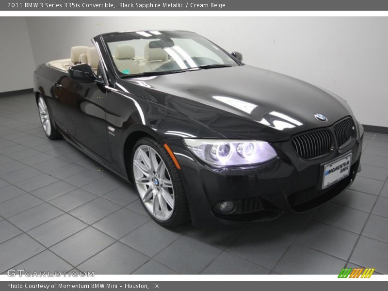 Black Sapphire Metallic / Cream Beige 2011 BMW 3 Series 335is Convertible