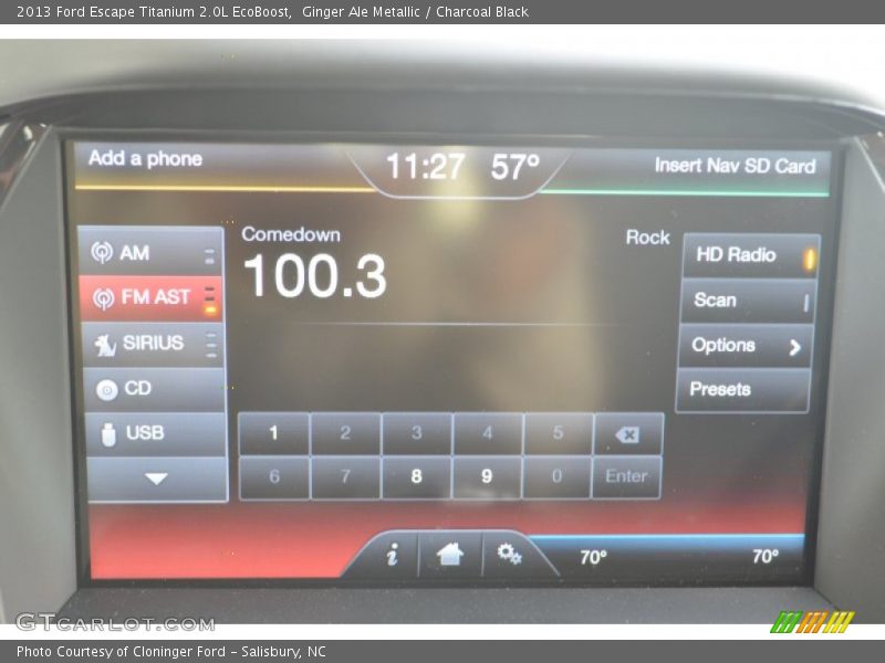 Ginger Ale Metallic / Charcoal Black 2013 Ford Escape Titanium 2.0L EcoBoost