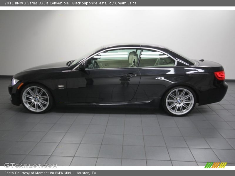 Black Sapphire Metallic / Cream Beige 2011 BMW 3 Series 335is Convertible