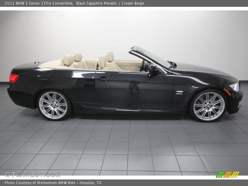 Black Sapphire Metallic / Cream Beige 2011 BMW 3 Series 335is Convertible