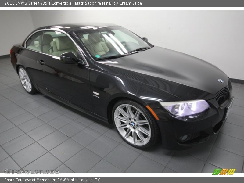 Black Sapphire Metallic / Cream Beige 2011 BMW 3 Series 335is Convertible