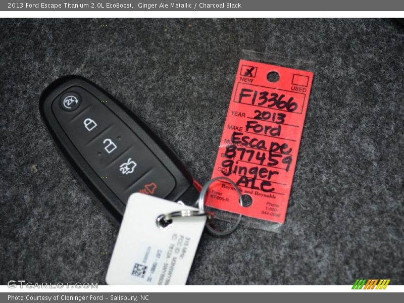 Ginger Ale Metallic / Charcoal Black 2013 Ford Escape Titanium 2.0L EcoBoost