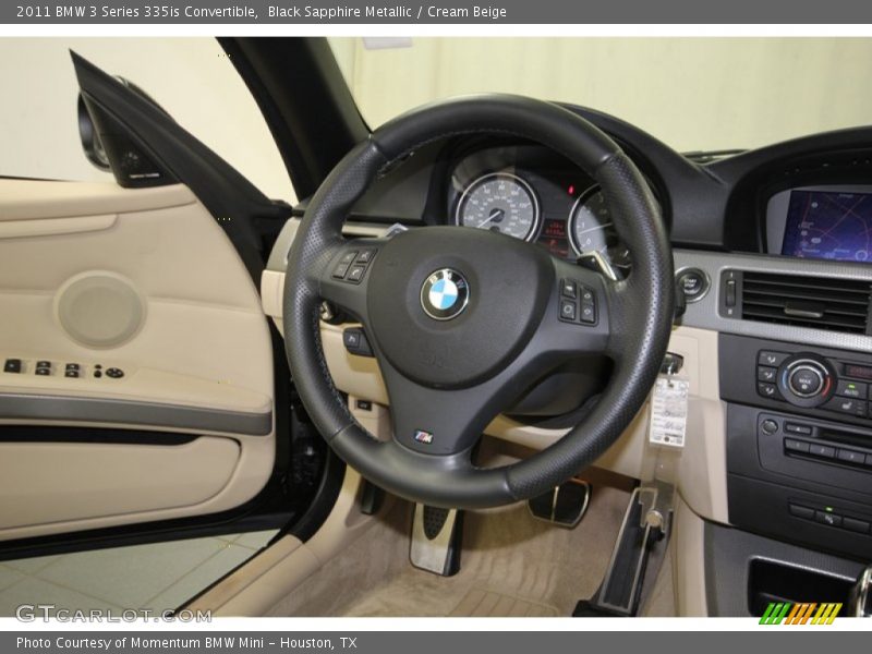 Black Sapphire Metallic / Cream Beige 2011 BMW 3 Series 335is Convertible