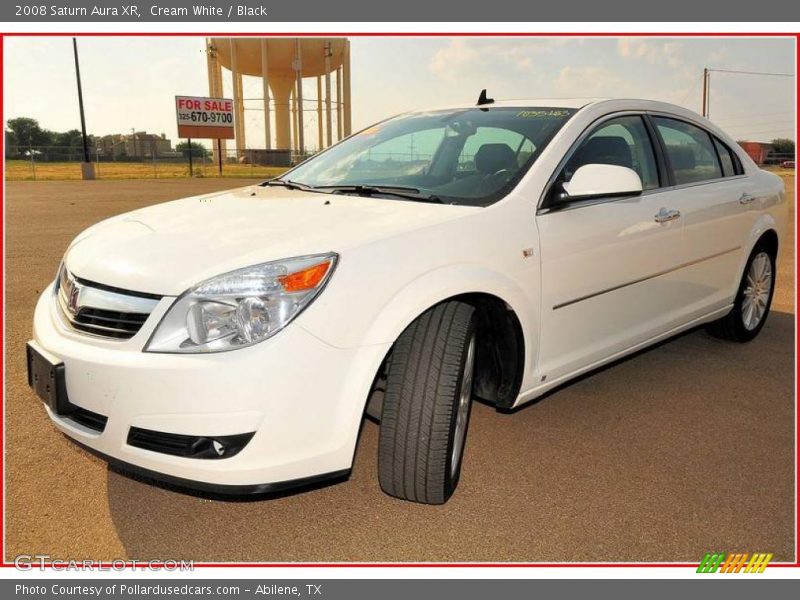 Cream White / Black 2008 Saturn Aura XR