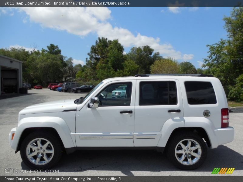 Bright White / Dark Slate Gray/Dark Saddle 2011 Jeep Liberty Limited