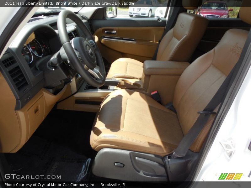 Bright White / Dark Slate Gray/Dark Saddle 2011 Jeep Liberty Limited