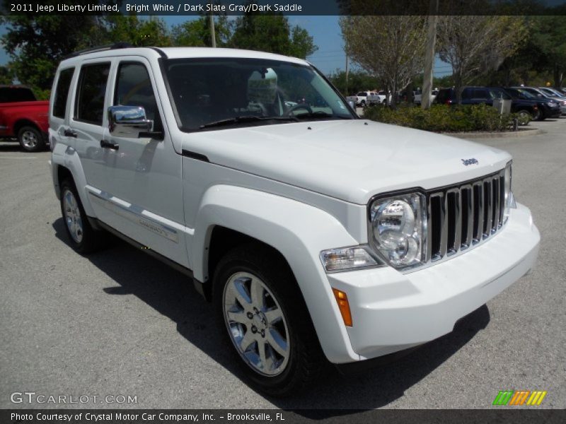 Bright White / Dark Slate Gray/Dark Saddle 2011 Jeep Liberty Limited
