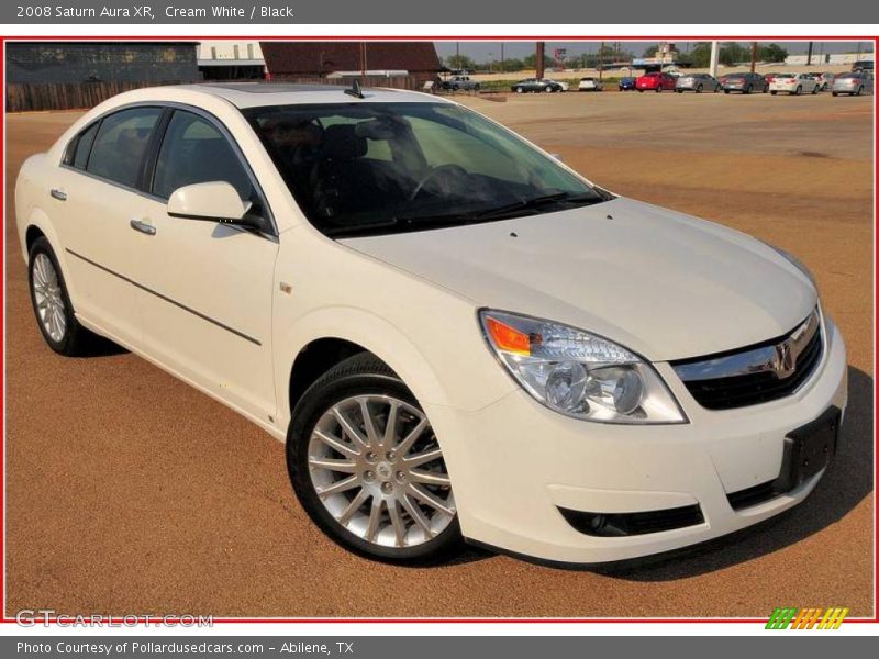 Cream White / Black 2008 Saturn Aura XR