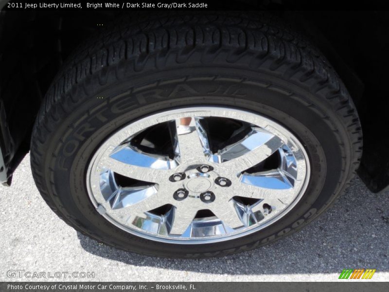 Bright White / Dark Slate Gray/Dark Saddle 2011 Jeep Liberty Limited