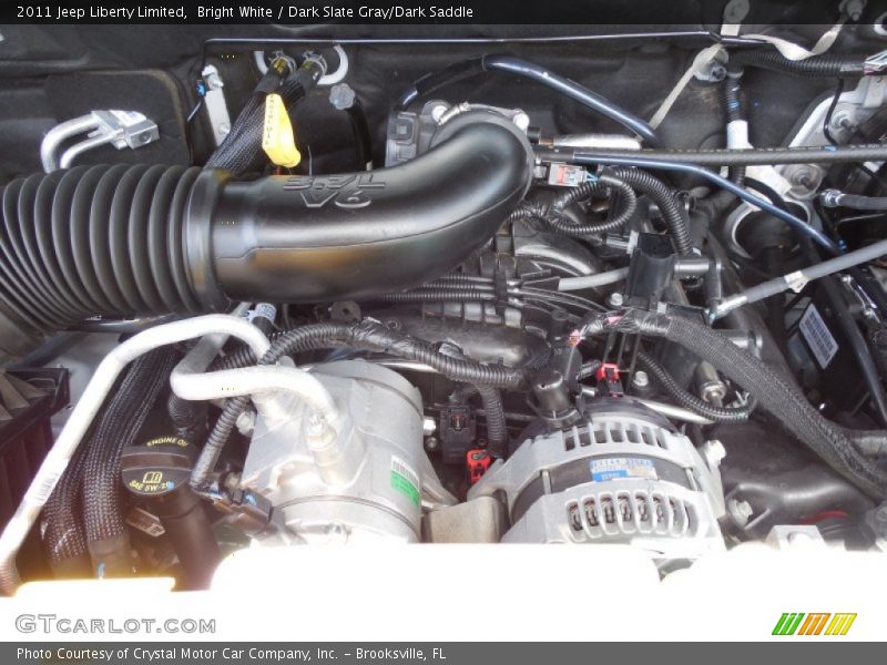 Bright White / Dark Slate Gray/Dark Saddle 2011 Jeep Liberty Limited