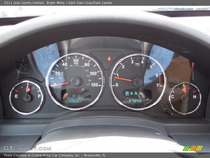 Bright White / Dark Slate Gray/Dark Saddle 2011 Jeep Liberty Limited