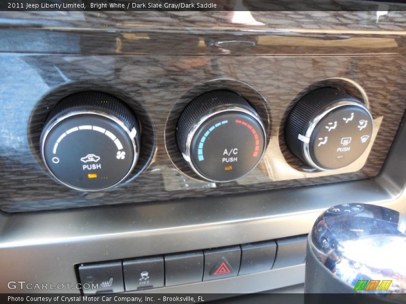 Bright White / Dark Slate Gray/Dark Saddle 2011 Jeep Liberty Limited