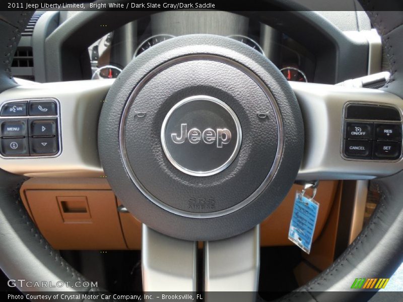 Bright White / Dark Slate Gray/Dark Saddle 2011 Jeep Liberty Limited