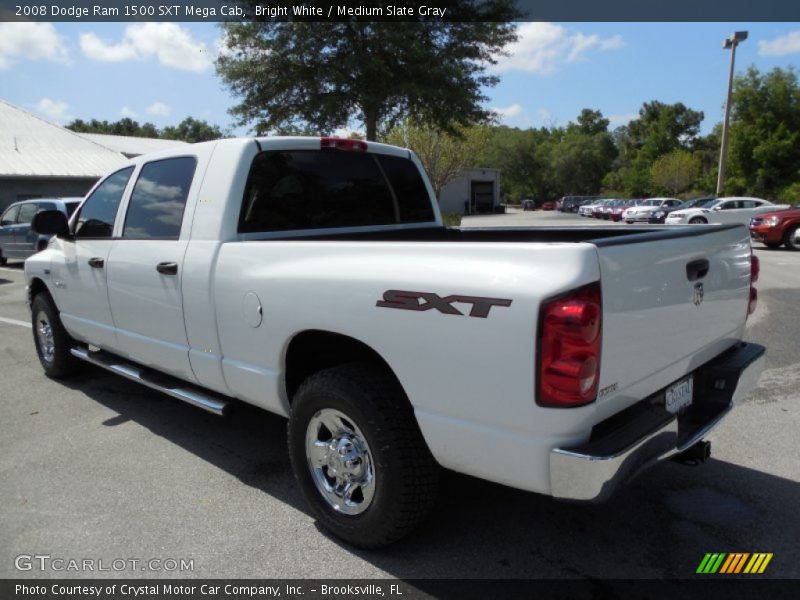 Bright White / Medium Slate Gray 2008 Dodge Ram 1500 SXT Mega Cab