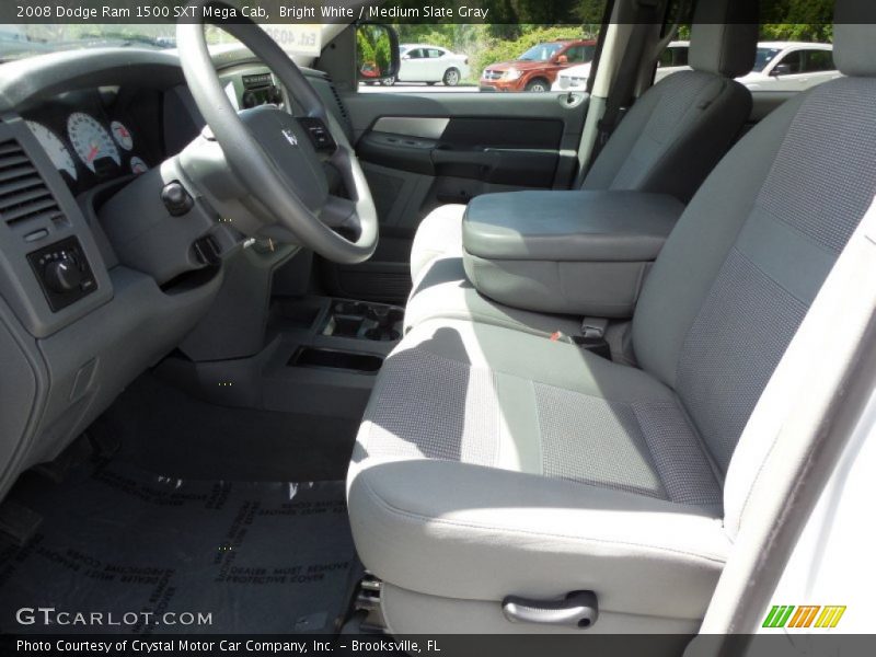 Bright White / Medium Slate Gray 2008 Dodge Ram 1500 SXT Mega Cab