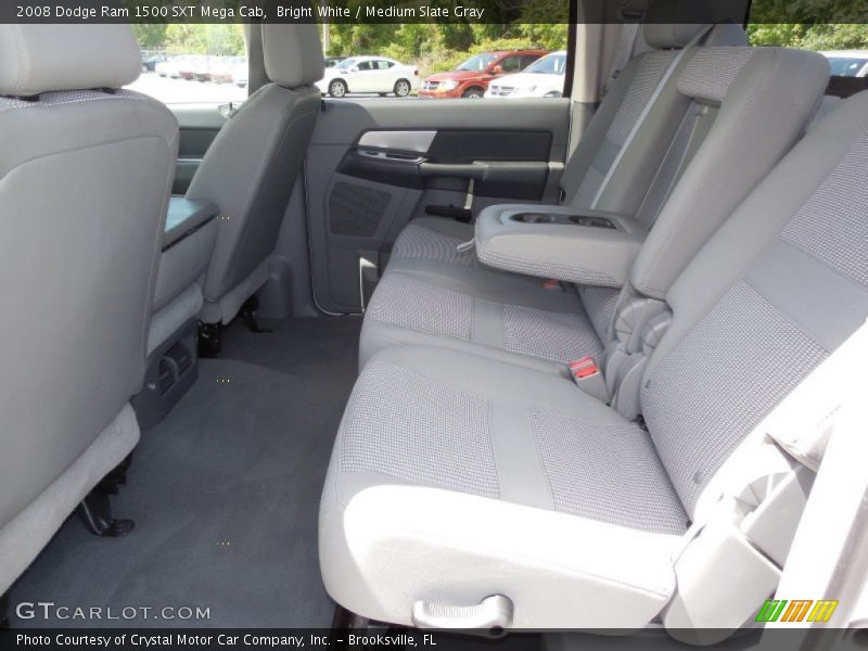 Bright White / Medium Slate Gray 2008 Dodge Ram 1500 SXT Mega Cab