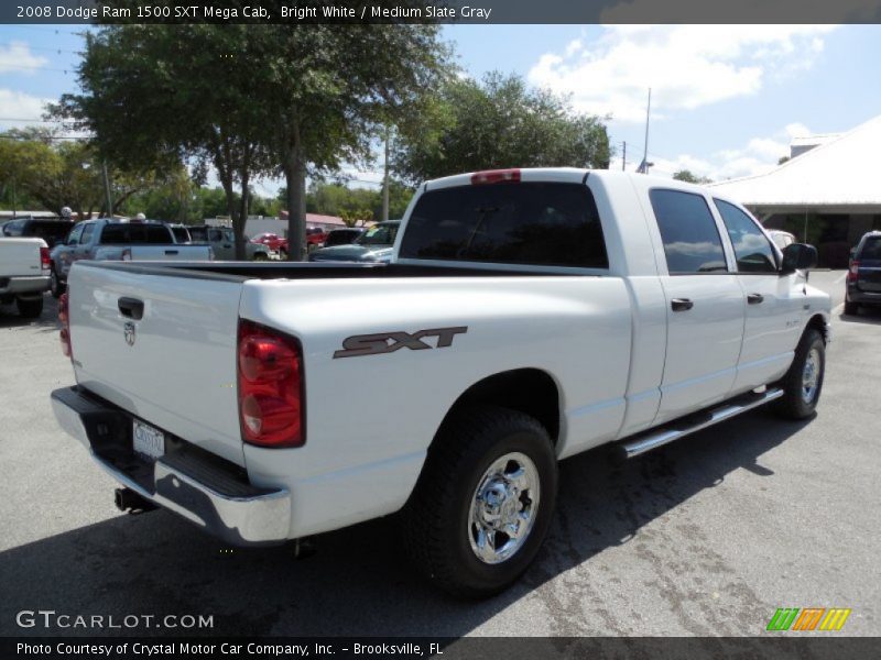 Bright White / Medium Slate Gray 2008 Dodge Ram 1500 SXT Mega Cab