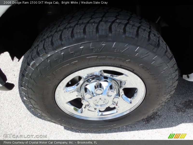 Bright White / Medium Slate Gray 2008 Dodge Ram 1500 SXT Mega Cab