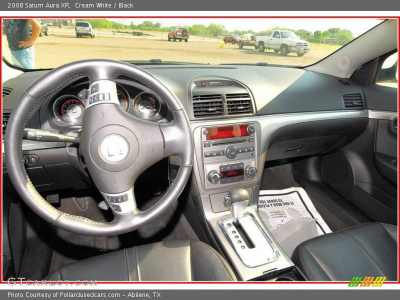 Cream White / Black 2008 Saturn Aura XR