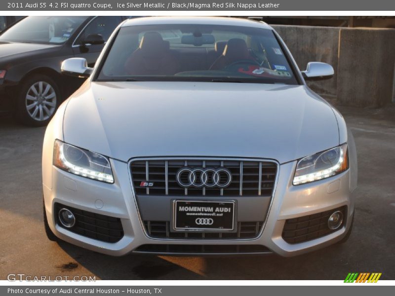 Ice Silver Metallic / Black/Magma Red Silk Nappa Leather 2011 Audi S5 4.2 FSI quattro Coupe