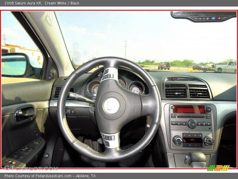 Cream White / Black 2008 Saturn Aura XR