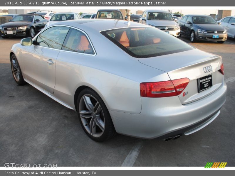 Ice Silver Metallic / Black/Magma Red Silk Nappa Leather 2011 Audi S5 4.2 FSI quattro Coupe