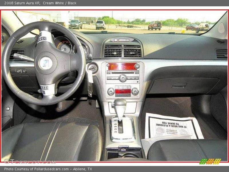 Cream White / Black 2008 Saturn Aura XR