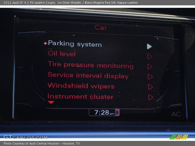 Ice Silver Metallic / Black/Magma Red Silk Nappa Leather 2011 Audi S5 4.2 FSI quattro Coupe